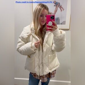 NWT Free people Emmy Swing Puffer size M **with minor stain**